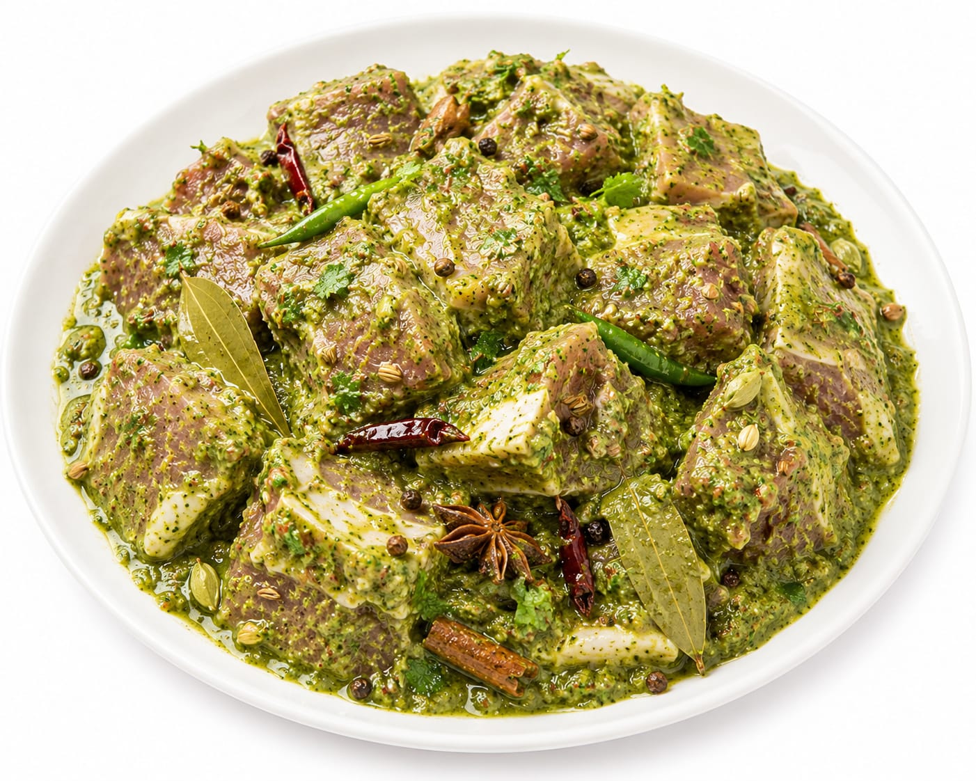 Mutton Green chili Biryani (Marinated)